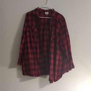 Isabel Maternity by Ingrid & Isabel Red and Black Checkered Top